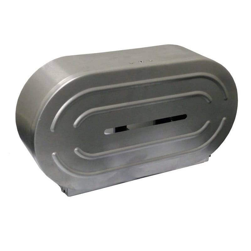 Jumbo Toilet Roll Dispenser Double Stainless